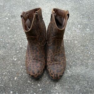 Leopard Print Ankle Boots